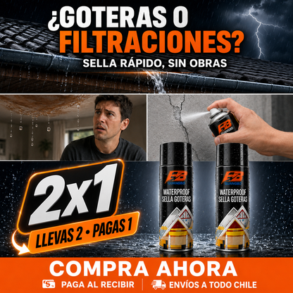 Pack 2x1 Spray Tapa Goteras Sella Filtraciones en Minutos – 1400 ml