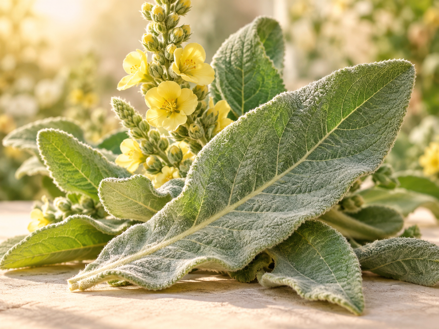 Hoja y flor de gordolobo